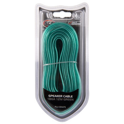 SCA Speaker Cable Green, 18G, 12m Supercheap Auto