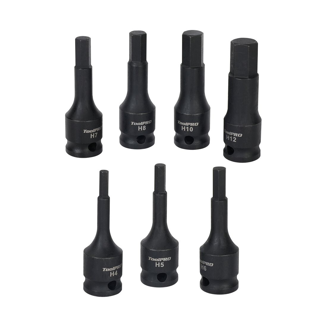 ToolPRO Impact Hex Socket Set - 3/8" Drive, 7 Piece, , scaau_hi-res