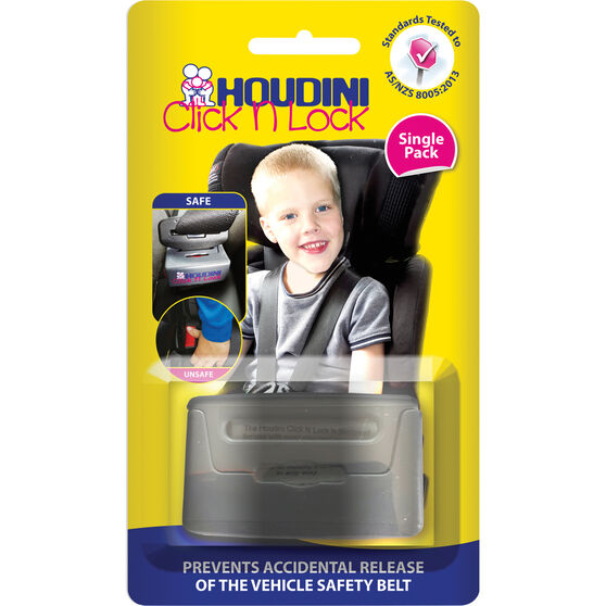 Houdini Click'n'Lock Seat Belt Buckle Guard, , scaau_hi-res