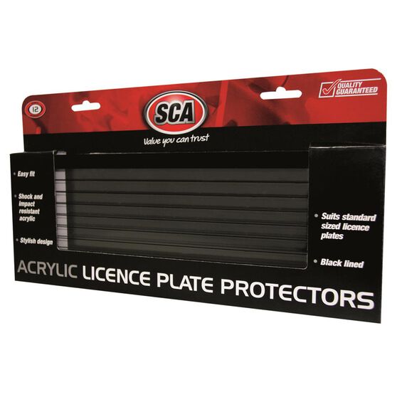 SCA Number Plate Protector - 6 Figure, With Lines, Standard, , scaau_hi-res