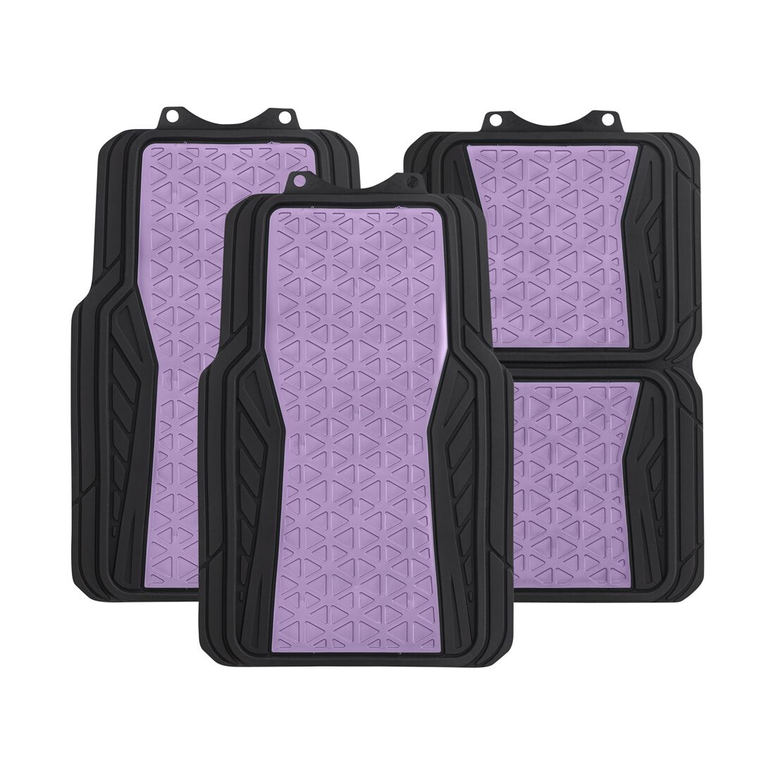 SCA Floor Mats PVC Rubber Pattern Purple Set of 4, , scaau_hi-res
