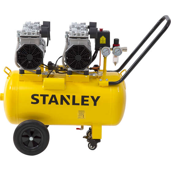 Stanley Air Compressor Silenced 2.75HP 50 Litre tank, , scaau_hi-res