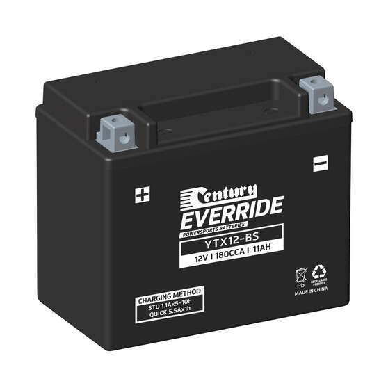 Century EverRide Powersports Battery YTX12-BS, , scaau_hi-res