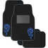 SCA Dragon Carpet Car Floor Mats - Set of 4, Black/Blue, , scaau_hi-res