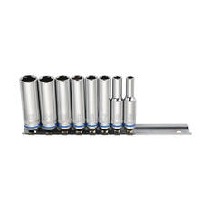 ToolPRO Socket Rail Set 1/4" Drive Deep Metric 8 Piece, , scaau_hi-res