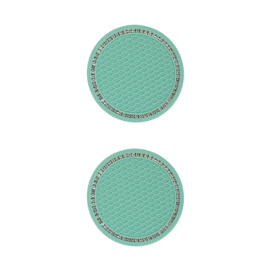 Cabin Crew Drink Coasters Aqua/Bling 2Pk, , scaau_hi-res