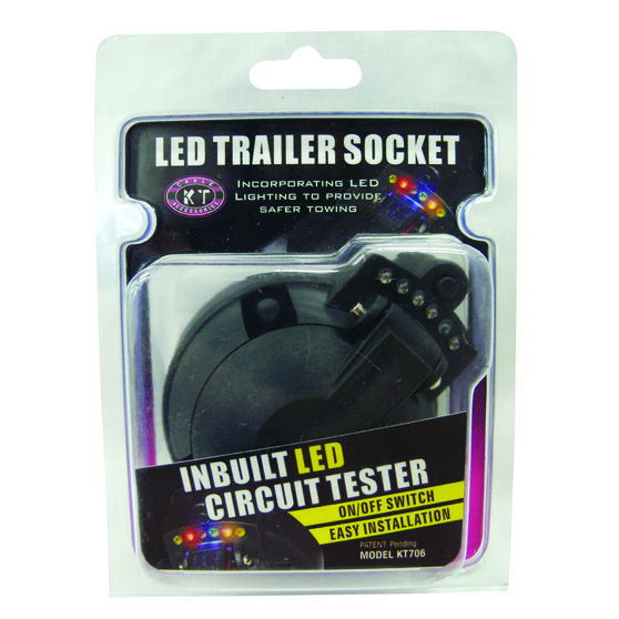 KT Cables LED 7 Pin Trailer Socket Large Round, , scaau_hi-res