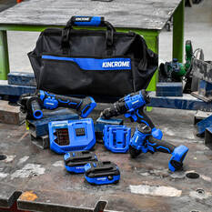 Kincrome PT18 18V 3 Piece Brushless Drill, Driver & Grinder Kit 4.0Ah, , scaau_hi-res