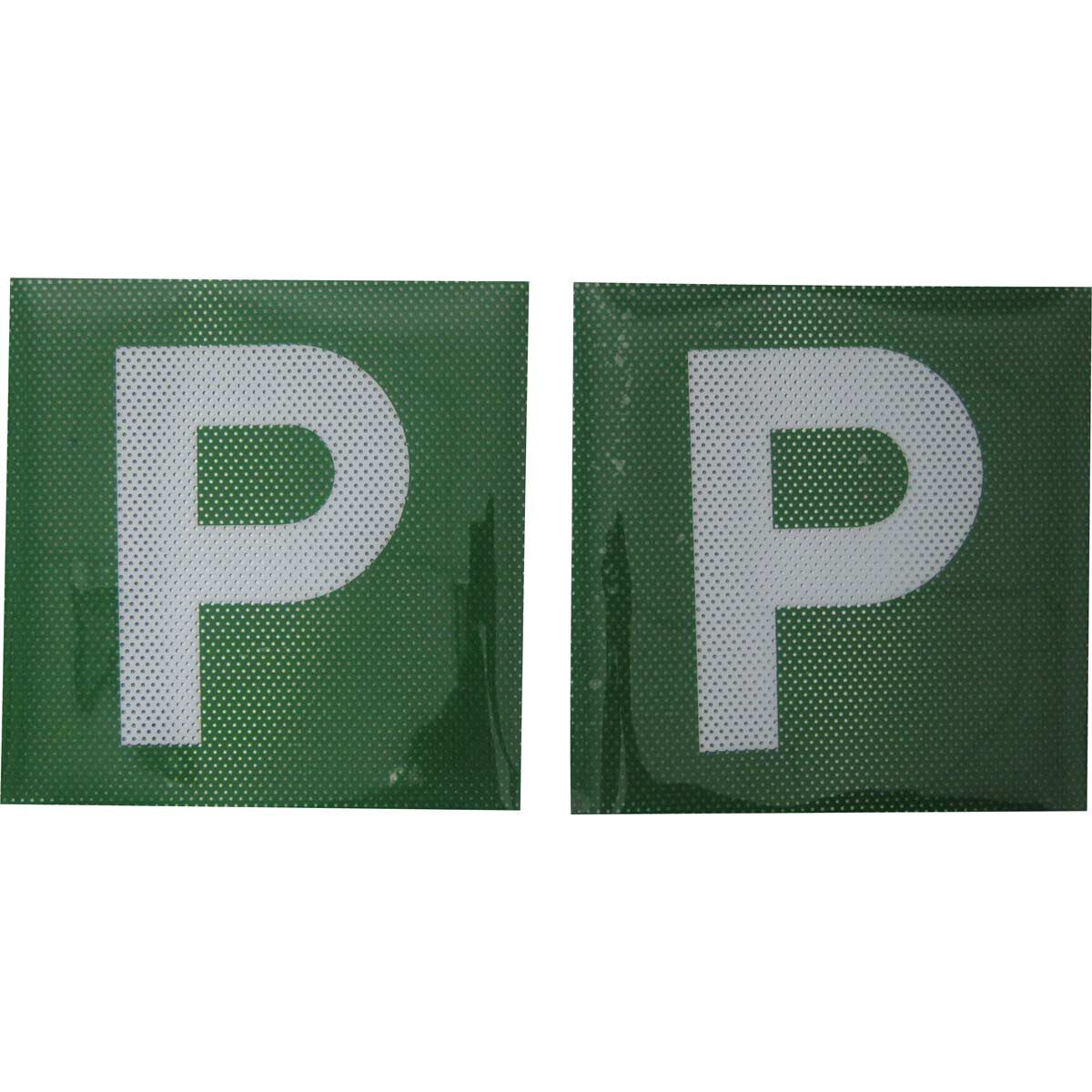 SCA P Plate - Clear Vision, Green, VIC/WA, 2 Pack, , scaau_hi-res