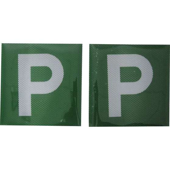 SCA P Plate - Clear Vision, Green, VIC/WA, 2 Pack, , scaau_hi-res