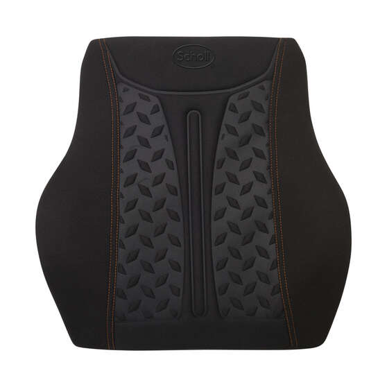 Scholl Copper Infused Memory Foam Black/Orange Lumbar Cushion, , scaau_hi-res