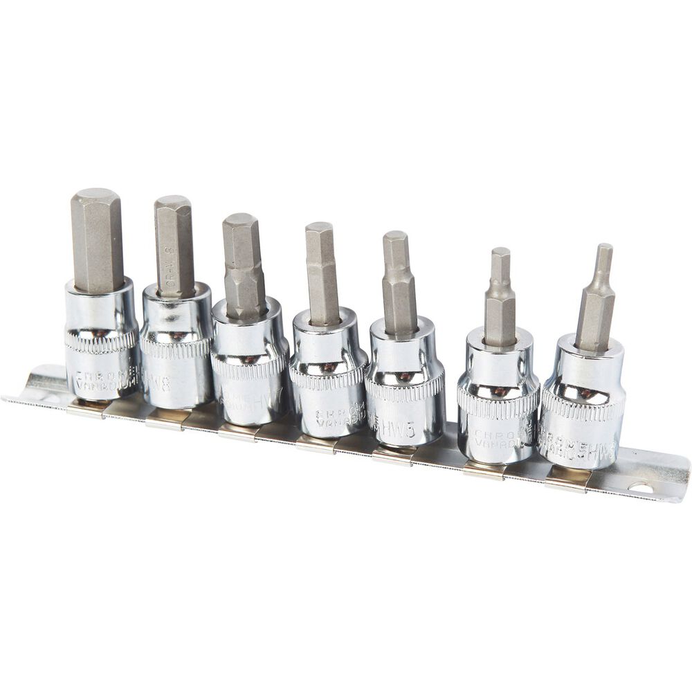 SCA Hex Bit Socket Set 3/8 inch Drive, Metric, 7 Pieces Supercheap Auto