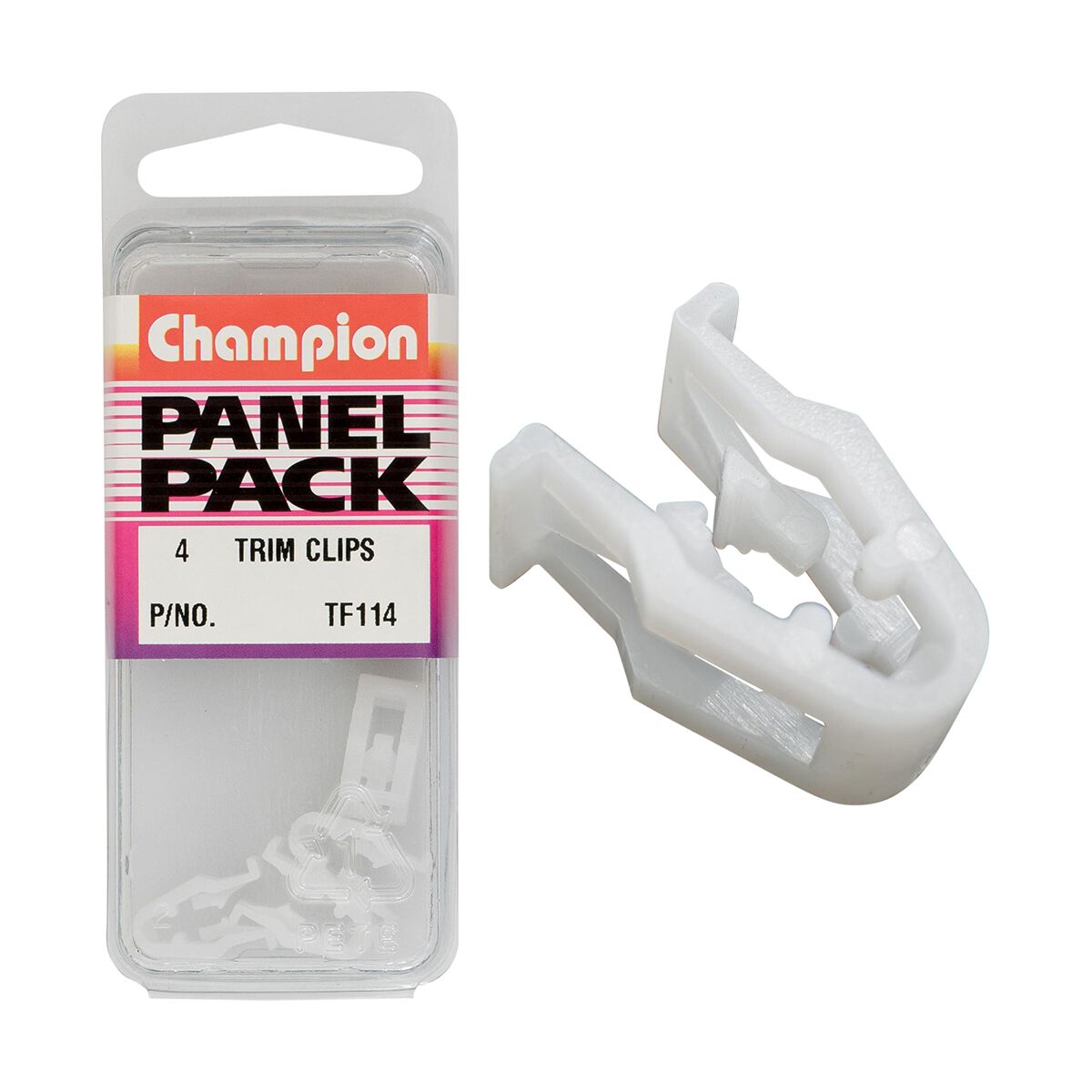 Champion Panel Pack Trim Clips TF114, White, , scaau_hi-res