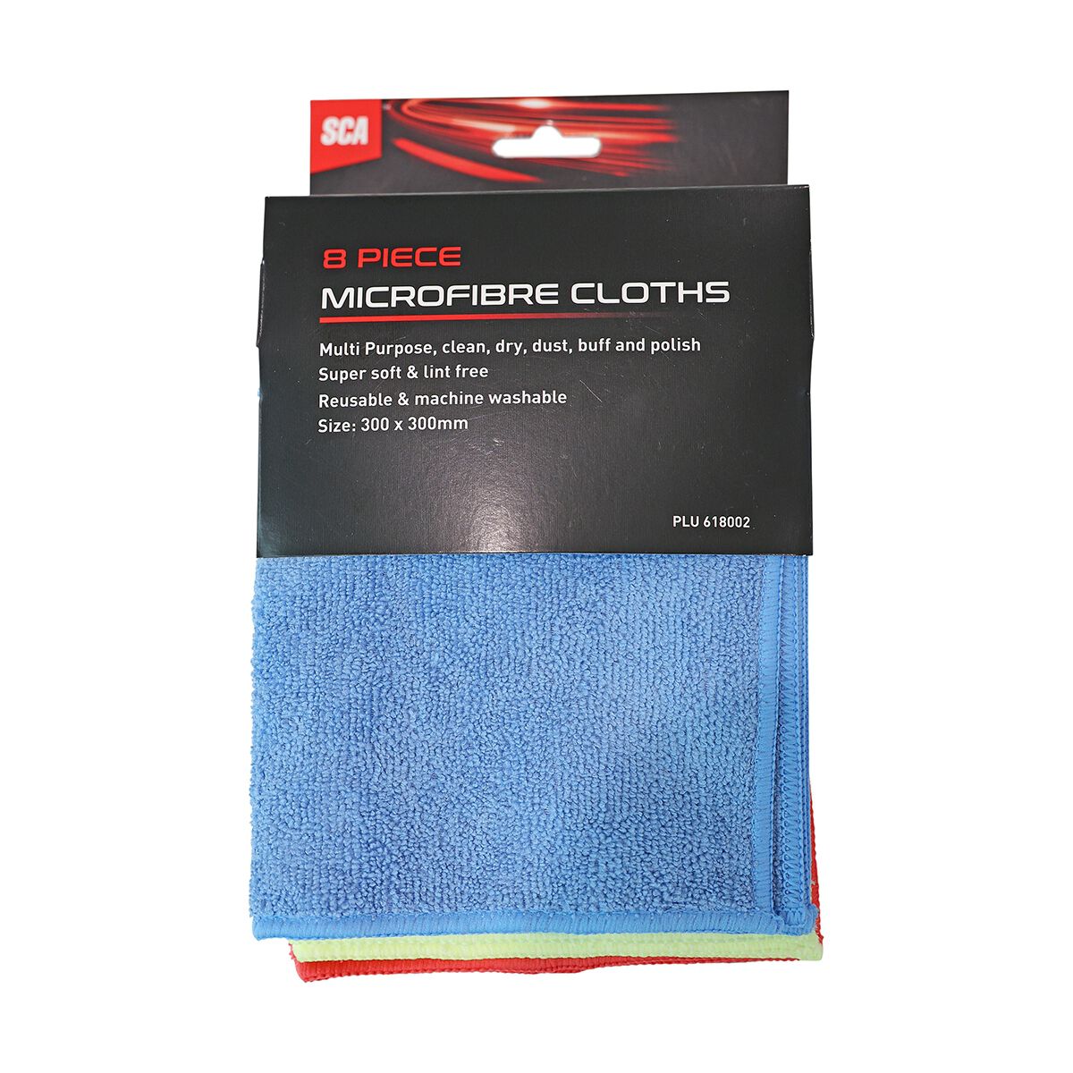 SCA Microfibre Cloths 8 Pack, , scaau_hi-res