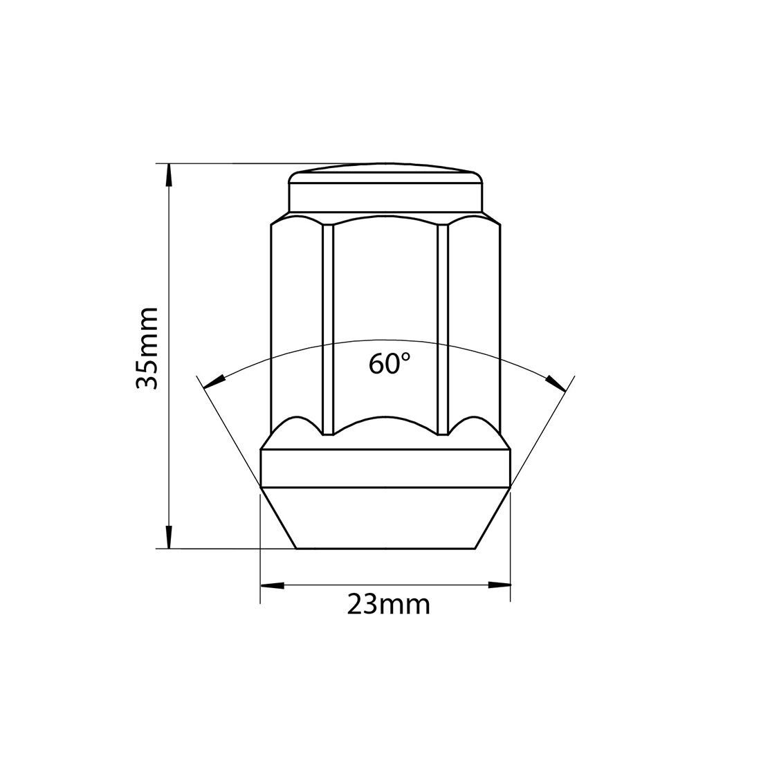 Tridon Wheel Nuts M12x1.5. Tapered Seat. 19mm Hex, , scaau_hi-res