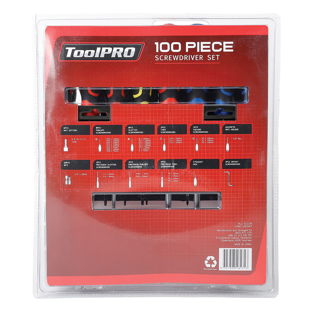ToolPRO Screwdriver Set - 100 Piece