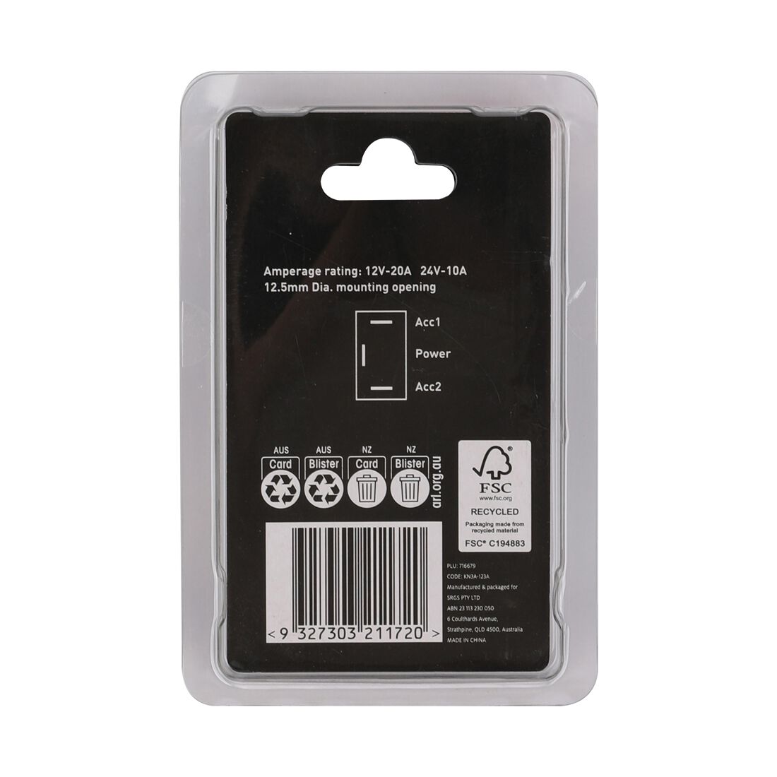 SCA Toggle Switch - 12/24V, On/Off/Momentary, Metal, , scaau_hi-res