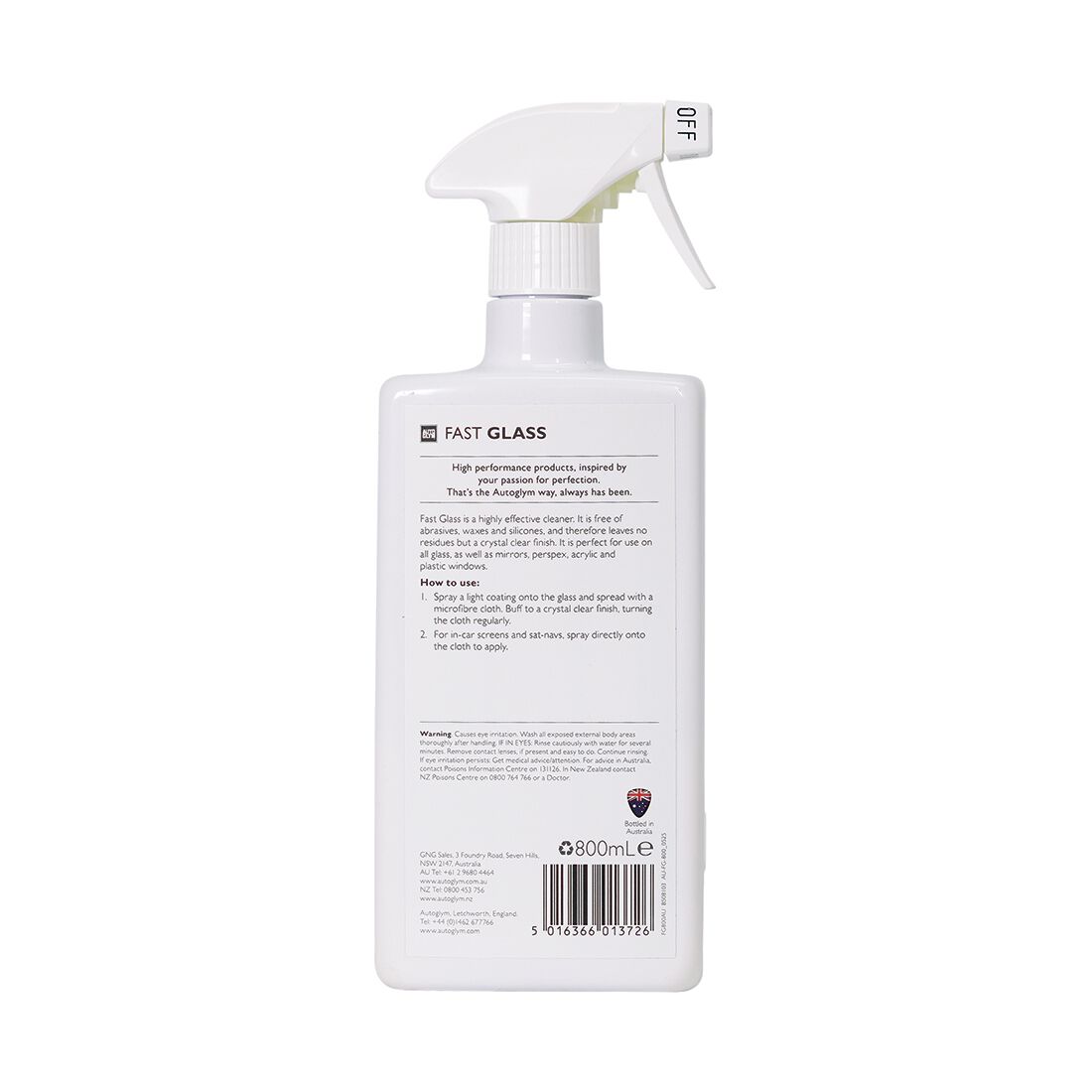 Autoglym Fast Glass 800mL, , scaau_hi-res