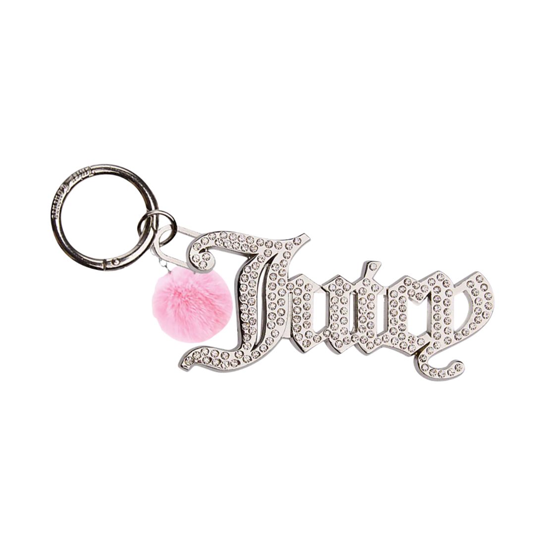 Juicy Couture Bling Juicy Keyring - Pink Pompom, , scaau_hi-res