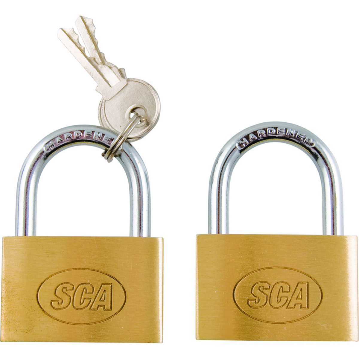 SCA Padlock - Brass, 40mm, 2 Pack, , scaau_hi-res