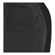 SCA Racing Leather Look & Mesh Seat Covers Black Airbag Compatible, , scaau_hi-res