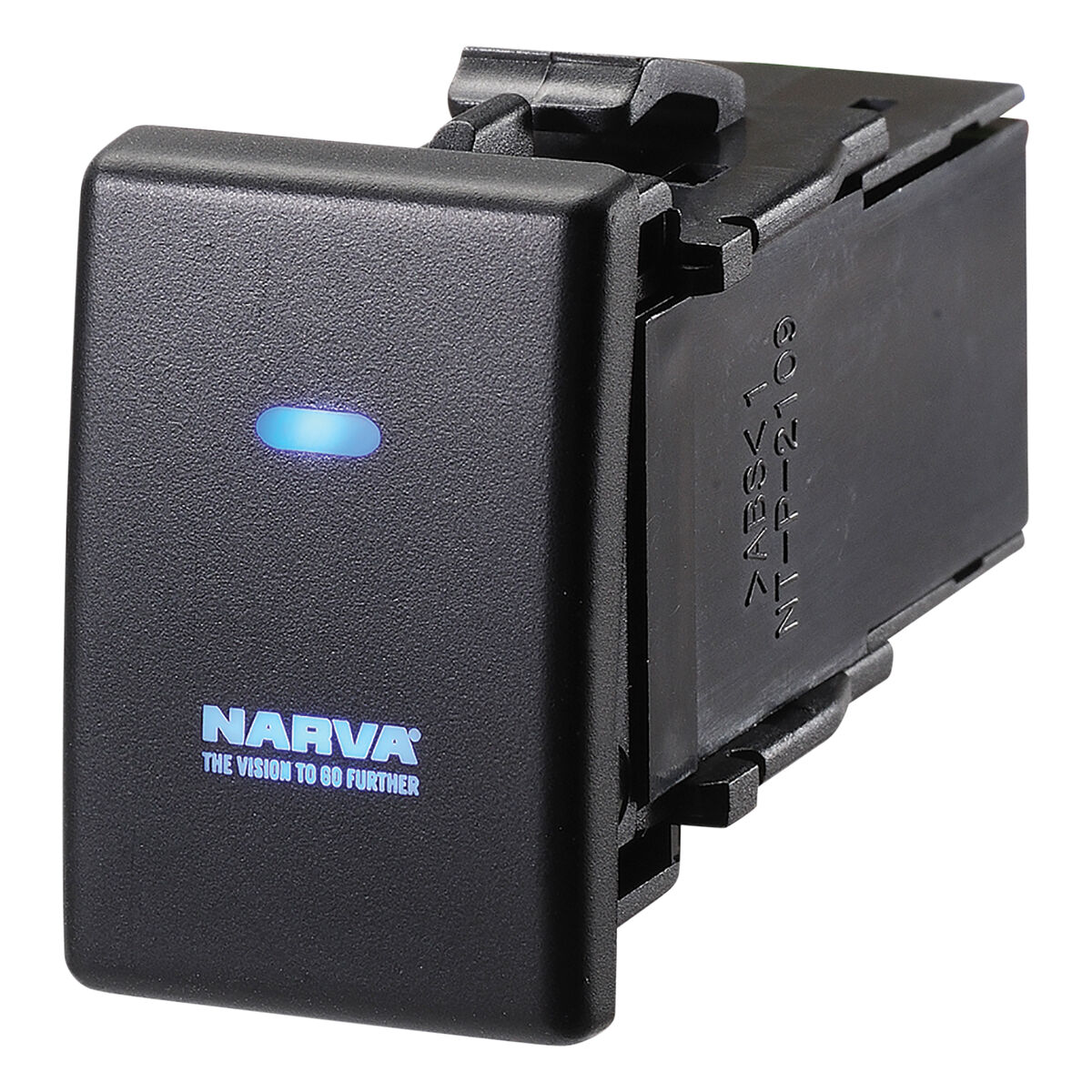 Narva OE Style Switch - Suits Holden Colorado / Isuzu D-Max 13-16, Blank Push On/Off, Blue LED, 63336BL, , scaau_hi-res