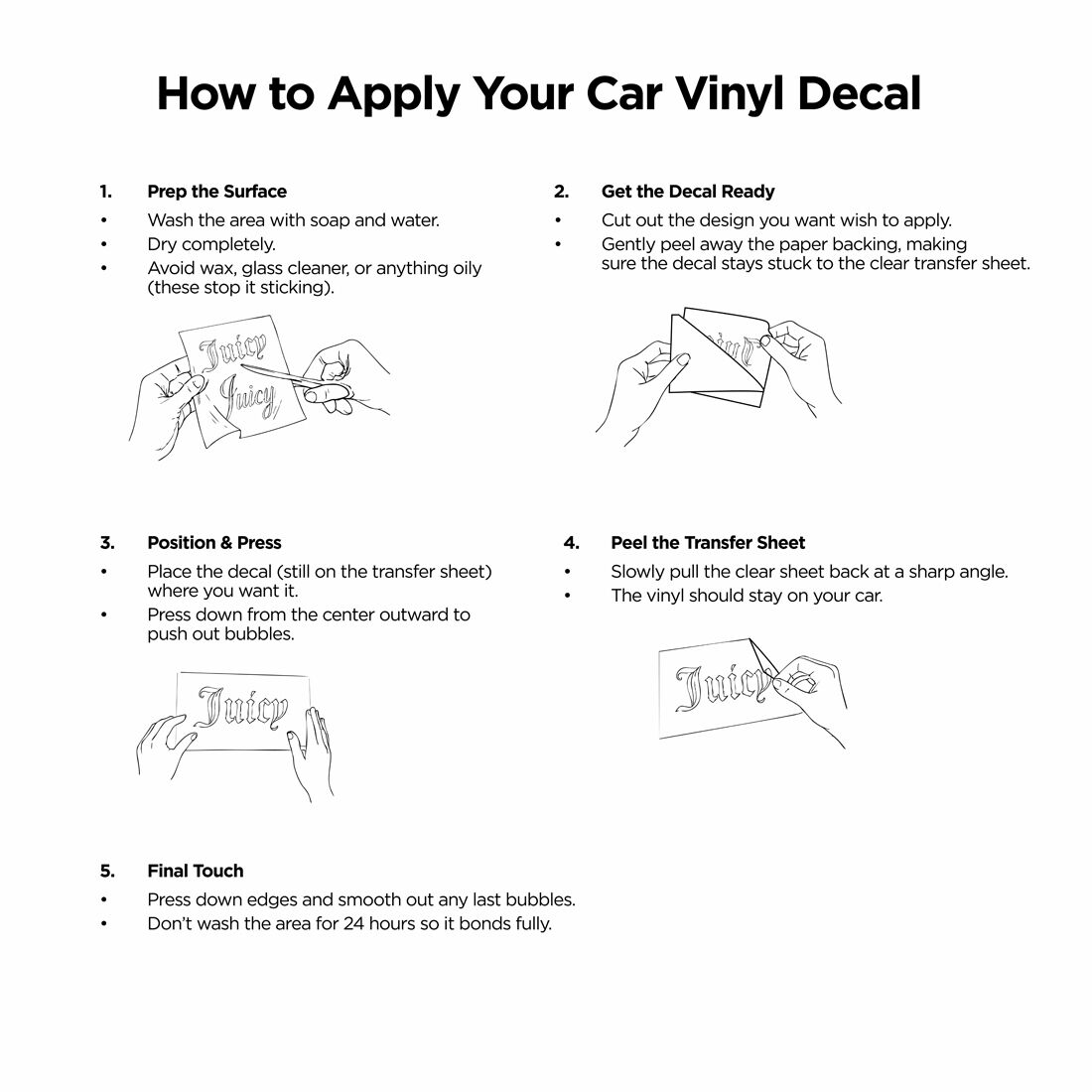 Juicy Couture 2PK Metallic Vinyl Decal Print - Pink/Silver, , scaau_hi-res