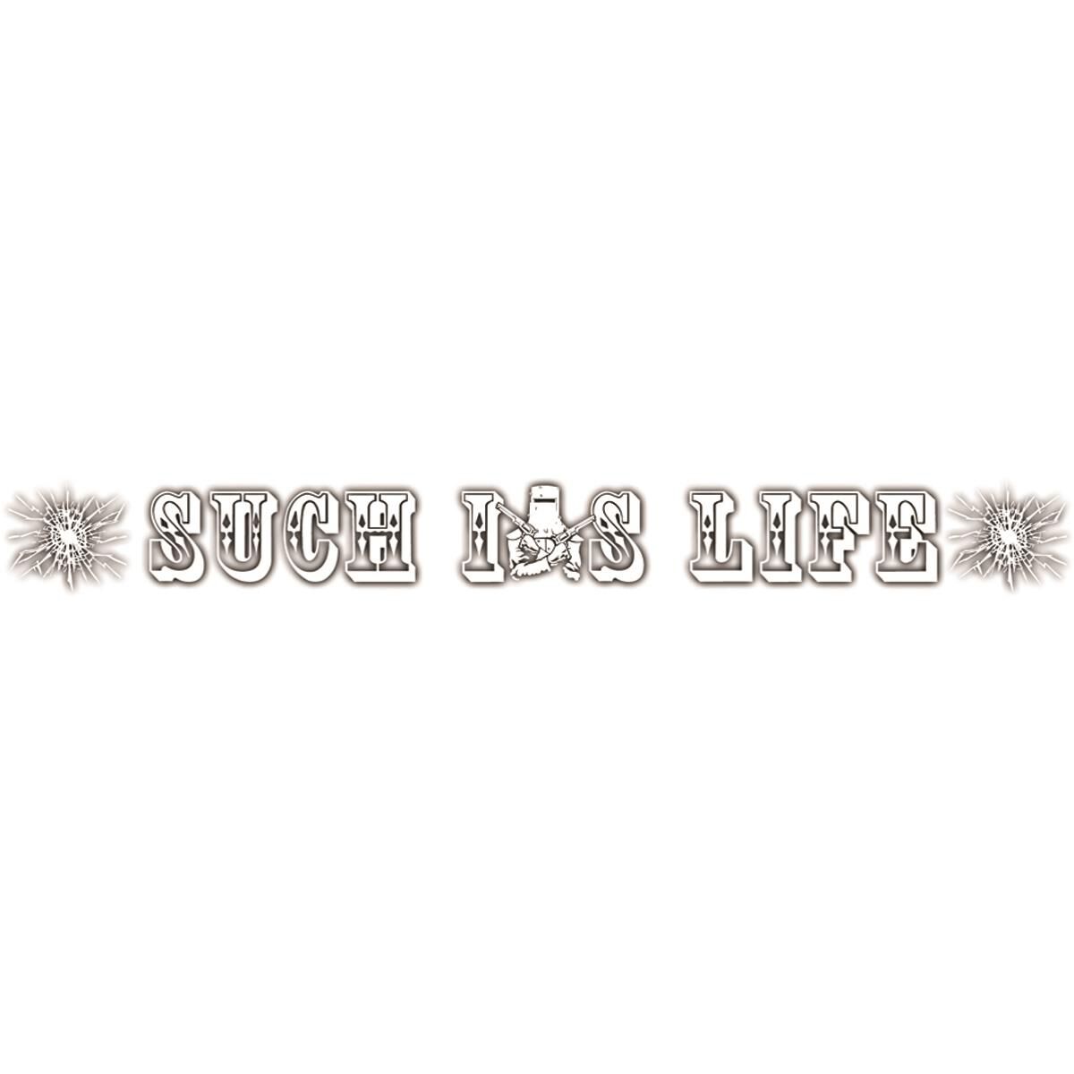 NED KELLY SUCH IS LIFE NEW DESIGN SIZE 150MM BY 44 MM VINYL DECAL GLOSS LAMINATE 