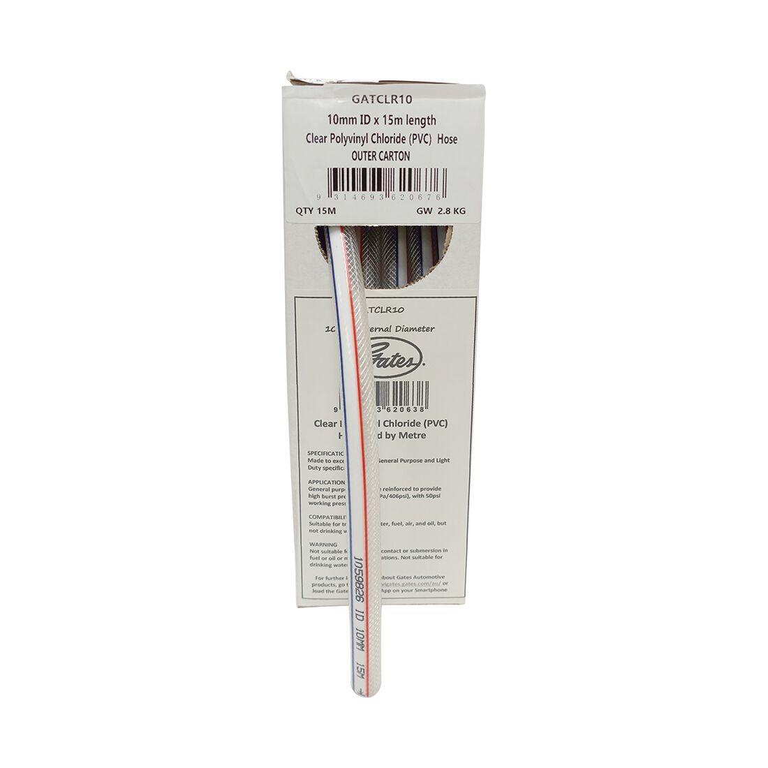 Gates 10mm Clear PVC Hose - Sold by the Metre, , scaau_hi-res