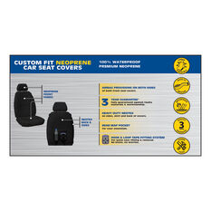 Getaway Neoprene Ready Made Seat Covers Front Pair Black suits Triton, , scaau_hi-res