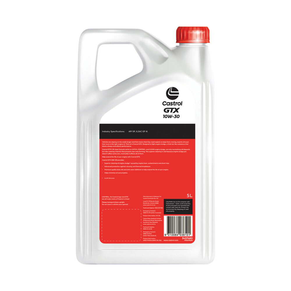 Castrol GTX Ultra Clean Engine Oil 10W30, 5 Litre Supercheap Auto