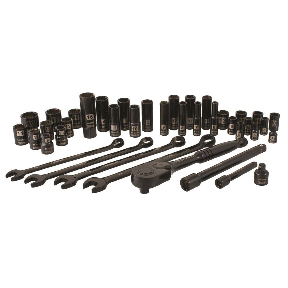Stanley Socket Set 1/4" & 3/8" Drive Metric 40 Piece Supercheap Auto