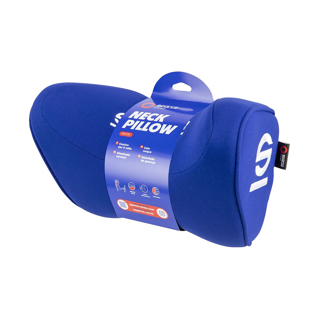 Sparco JDM Neck Pillow Blue, , scaau_hi-res