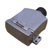 KT Cable Trailer Socket, Metal - Flat, 12 Pin, , scaau_hi-res