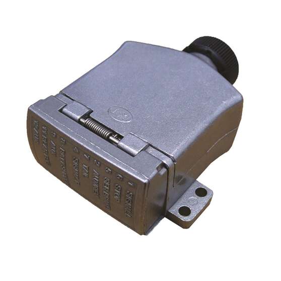 KT Cable Trailer Socket, Metal - Flat, 12 Pin, , scaau_hi-res