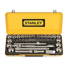 Stanley Socket Set 1/2" Drive Metric/SAE 40 Piece, , scaau_hi-res