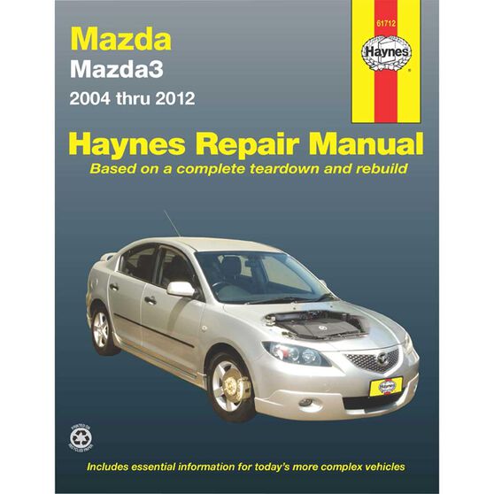 Haynes Car Manual For Mazda Mazda3 2004-2012 - 61712, , scaau_hi-res