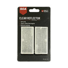 SCA Reflector Twin Pack Rectangular Clear 70 x 28mm, , scaau_hi-res