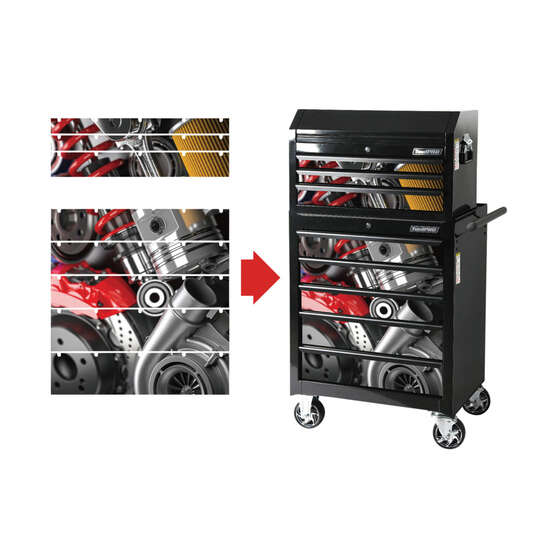 ToolPRO Tool Cabinet Magnet Fascia Set - Import Tuner, Suits 26" Chest & 27" Cabinet, , scaau_hi-res