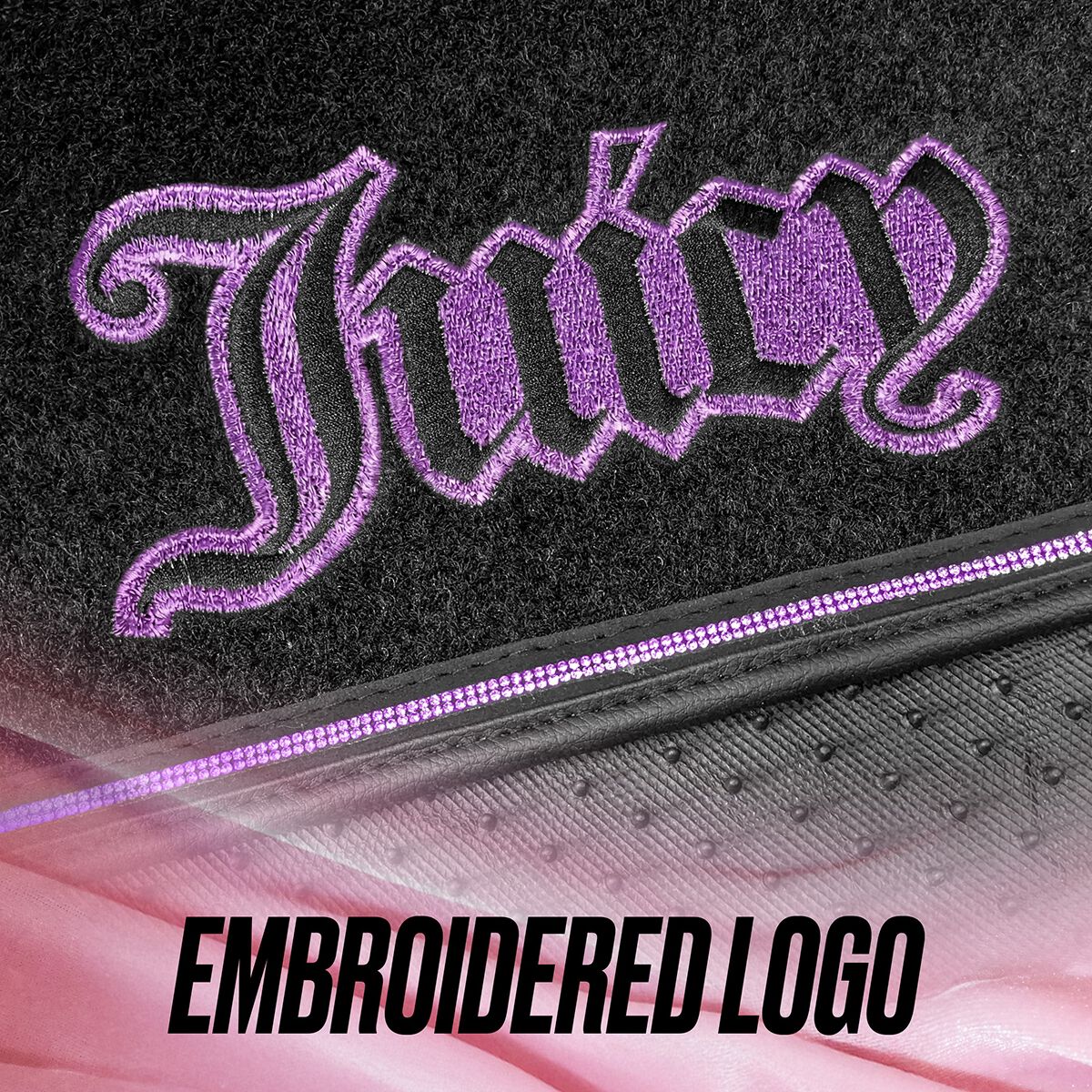 Juicy Couture 4 Piece Juicy Bling Carpet Floor Mats - Black/Purple, , scaau_hi-res