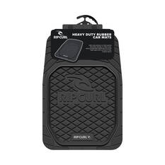 Rip Curl Logo Floor Mats PVC Black Front Pair, , scaau_hi-res