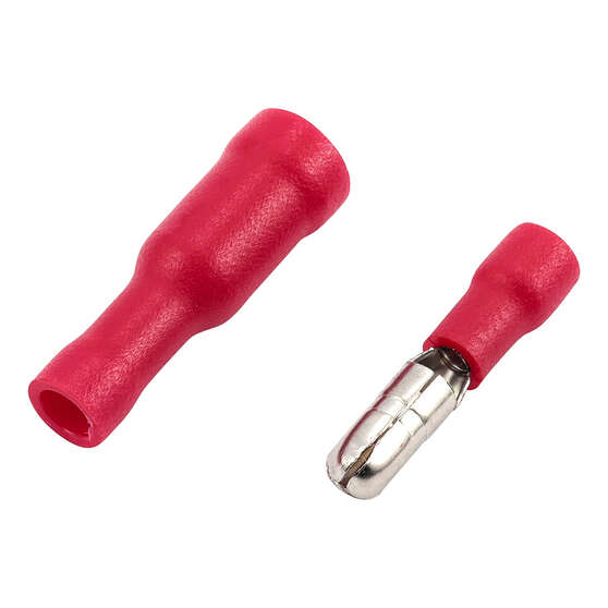 SCA Electrical Terminals - Male & Female Bullet, 4mm Red, 20 Pack, , scaau_hi-res