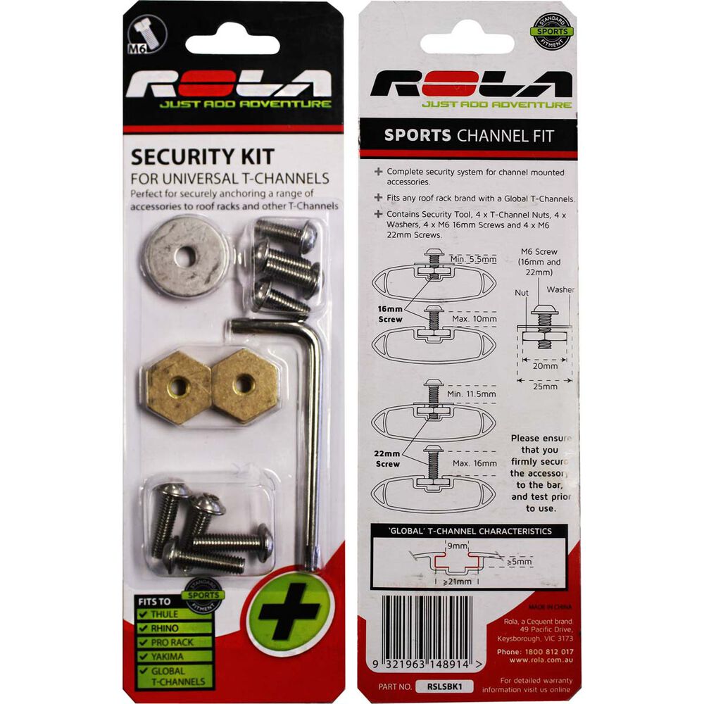 Rola Roof Rack Security Fastener Kit | Supercheap Auto