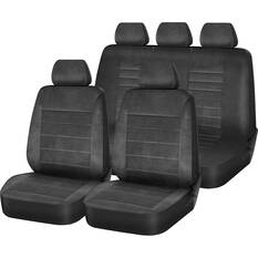 SCA Velour Executive Seat Cover Pack Grey Adjustable Headrests Airbag Compatible 30&06H SAB, , scaau_hi-res