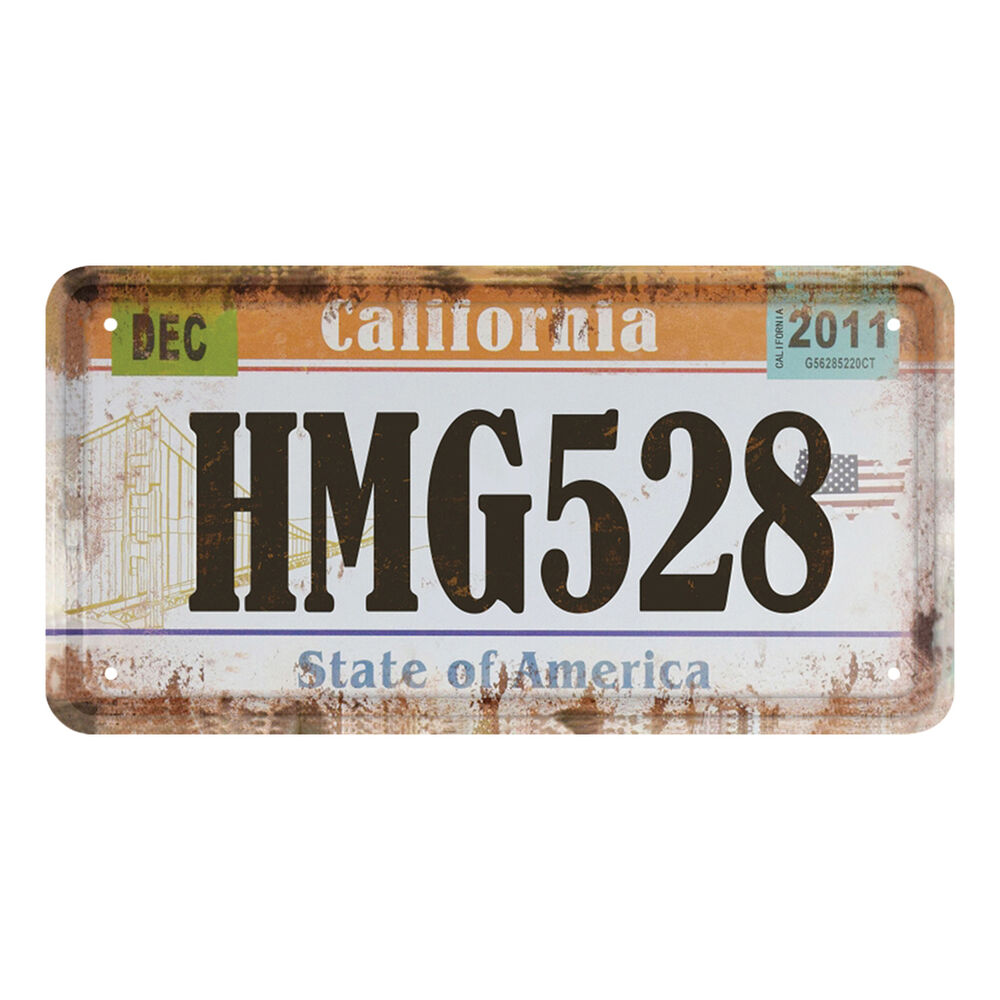 Tin Sign Vintage Number Plate Asst Designs Supercheap Auto
