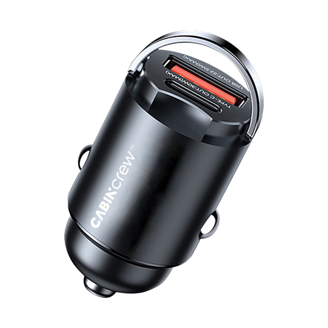 Cabin Crew 12V 30W 2 Port USB-A/USB-C In-Car Fast Charger, , scaau_hi-res