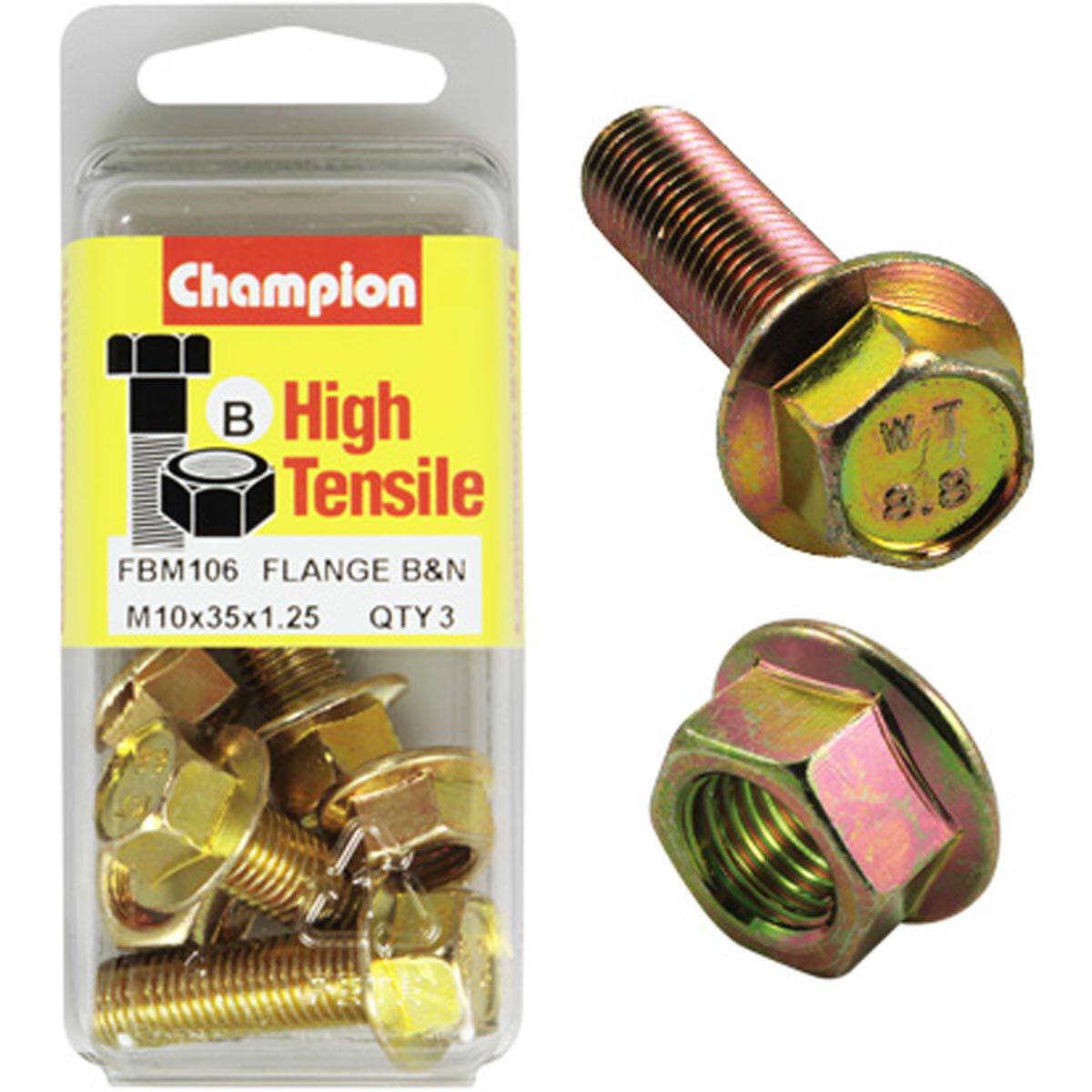 Champion Flange Bolts - Metric, 10 X 35 X 1.25, , scaau_hi-res