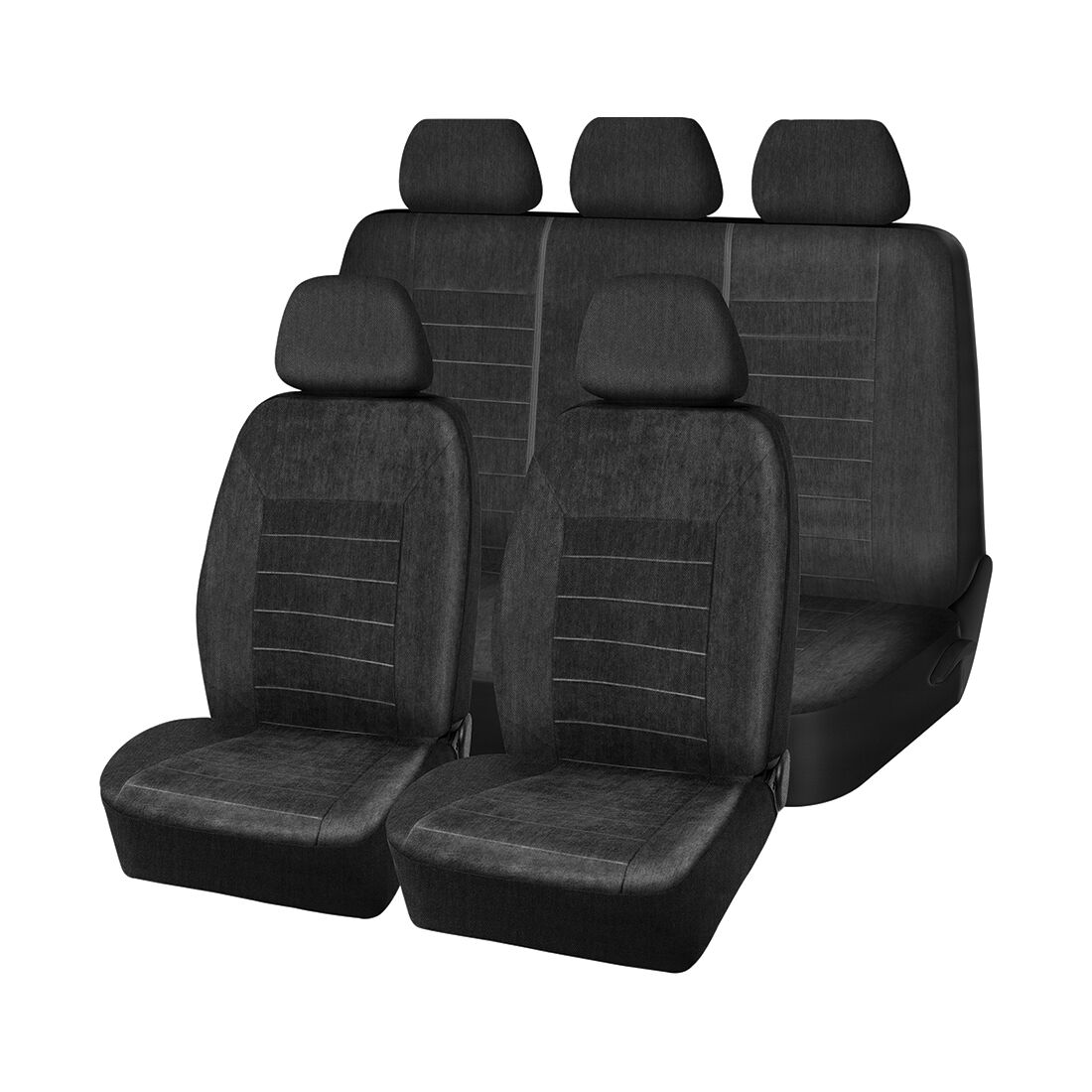 SCA Velour Seat Covers Set Black, Adjustable Headrests, Airbag Compatible, Size 30A&06H, , scaau_hi-res