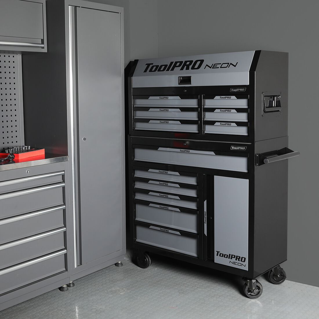 ToolPRO 42" Neon Ghost Tool Cabinet, , scaau_hi-res