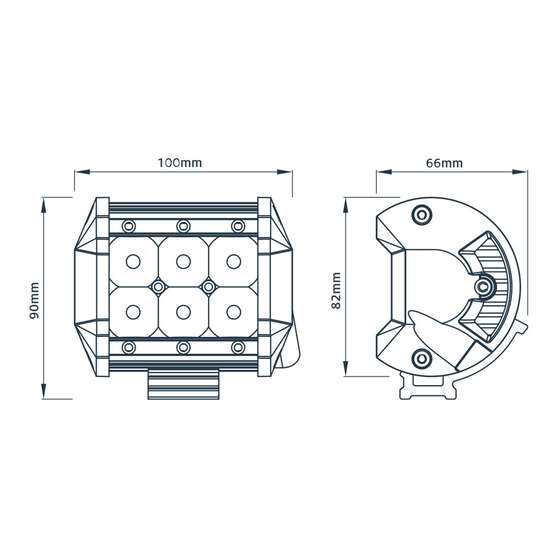 Ridge Ryder LED Driving Light Kit w/ harness - 100mm 25W, , scaau_hi-res